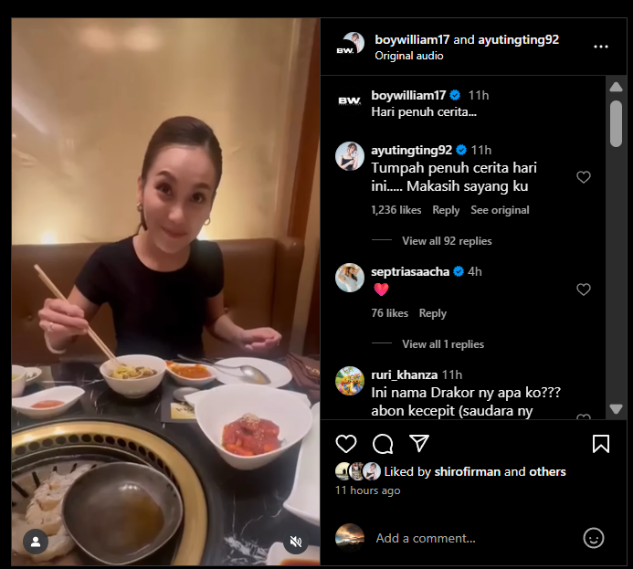 Ayu Ting Ting dan Boy William makan bareng